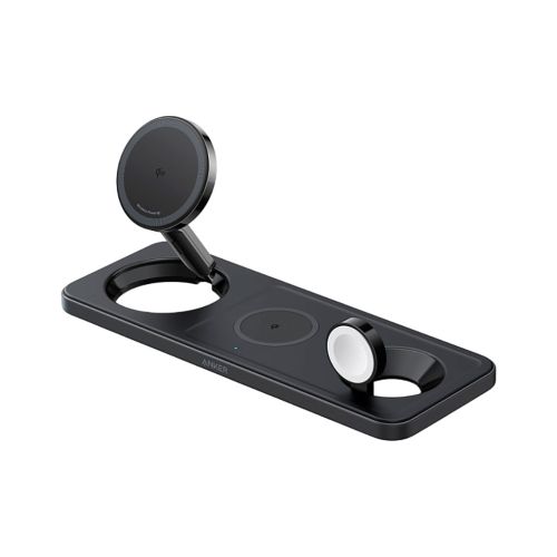 Зарядний пристрій Anker MagGo Wireless Charging Station 15W 3-in-1 Pad Black (B25M1311)