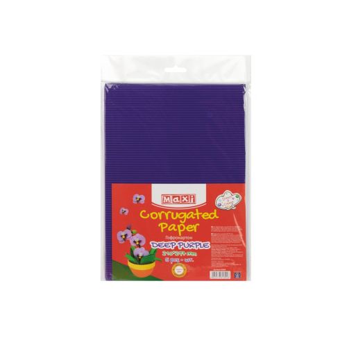 Цветной картон Maxi A4 Гофрокартон 21х29,7 см пурпурный (MX61894)