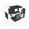 Шафа настінна GEAR 4U 19 600x450x280 мм, + полка 19, black (GWMSN-4U-600-450) - Зображення 3