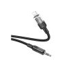 Кабель мультимедийный Lightning to 3.5mm M 1.0m UPA27 Spirit transparent Black HOCO (6942007612524) - Изображение 2