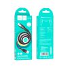 Дата кабель USB 2.0 AM to Lightning 1.2m 2.4A nylon aluminum U110 black HOCO (6931474770561) - Изображение 2