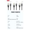Дата кабель USB 2.0 AM to Lightning 1.0m 2.4A double-side grey XO (NB188-L-1-GR) - Изображение 3