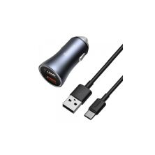 Зарядное устройство Baseus 2xUSB QC3.0 + cable USB to USB-C 40W Golden Contactor Pro dark gray (TZCCJD-A0G) Зарядное устройство Baseus 2xUSB QC3.0 + cable USB to USB-C 40W Golden Contactor Pro dark gray (TZCCJD-A0G)