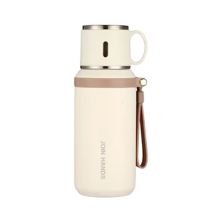 Термос Merlion з чашкою 0,6 л, білий (TermTea-600/White)