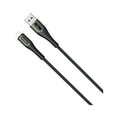 Дата кабель USB 2.0 AM to Lightning 1.0m 3A braided dark green SkyDolphin (USB-000580)