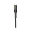 Дата кабель USB 2.0 AM to Lightning 1.0m 3A braided dark green SkyDolphin (USB-000580) - Зображення 1