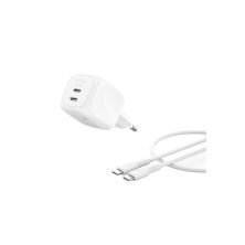 Зарядное устройство Belkin 2xUSB-C PD50W GaN PPS + cable USB-C to USB-C 1.0m white (WCH019KQ1MWH-B6)