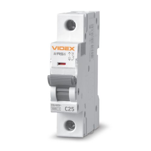 Автоматический выключатель Videx RS6 RESIST 1п 25А 6кА С (VF-RS6-AV1C25)
