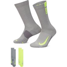 Шкарпетки Nike U NK MLTPLIER CRW 2PR - 144 SX7557-929 34-38 2 пари Сірий/Салатовий (195868374643)