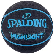 М'яч баскетбольний Spalding Highlight чорний, синій Уні 7 84356Z (689344405391)