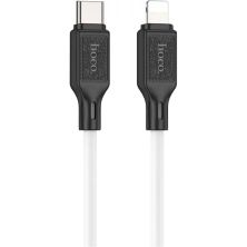 Дата кабель USB-C to Lightning 1.0m Cool silicone PD 20W X90 white HOCO (6931474788399)