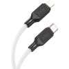 Дата кабель USB-C to Lightning 1.0m Cool silicone PD 20W X90 white HOCO (6931474788399) - Зображення 1