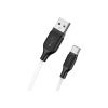 Дата кабель USB 2.0 AM to USB-C 1.0m 3A silicone BX42 white BOROFONE (6931474736772) - Изображение 1