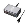 Зарядний пристрій XoKo 2xUSB-С PD100W + 3xUSB-С PD65W + 3xUSB QC18W 440W GaN (QC-400) - Зображення 1