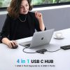 Концентратор Ugreen USB-C to 4xUSB-C 3.2 Gen2 10Gbps CM806 black (35584) - Изображение 3