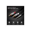 Кабель мультимедійний 3.5mm M to 2xRCA M 1.0m AV116 black Ugreen (10749) - Зображення 1