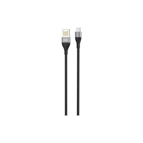 Дата кабель USB 2.0 AM to Micro 5P 1.0m 2.4A double-sided NB188 gray XO (6920680879717)