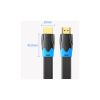 Кабель мультимедийный HDMI M to HDMI M 0.5m V2.0 4K60Hz PVC flat black Vention (AAKBD) - Изображение 1