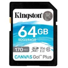 Карта пам'яті Kingston 64GB SDXC class 10 UHS-I U3 Canvas Go Plus (SDG3/64GB)