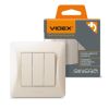 Выключатель Videx BINERA 3кл кремовый (VF-BNSW3-CR) - Изображение 3
