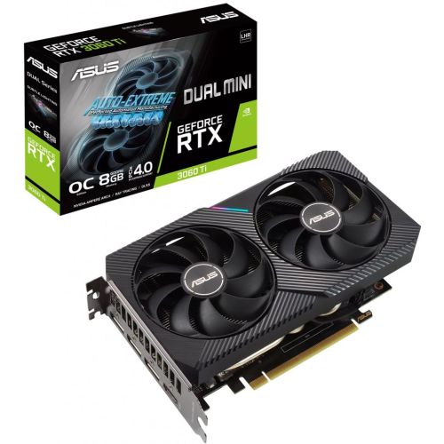 Видеокарта ASUS GeForce RTX3060Ti 8Gb DUAL OC MINI V2 LHR (DUAL-RTX3060TI-O8G-MINI-V2)