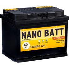 Аккумулятор автомобильный NANO BATT Econom 60A +лів (1) 510A