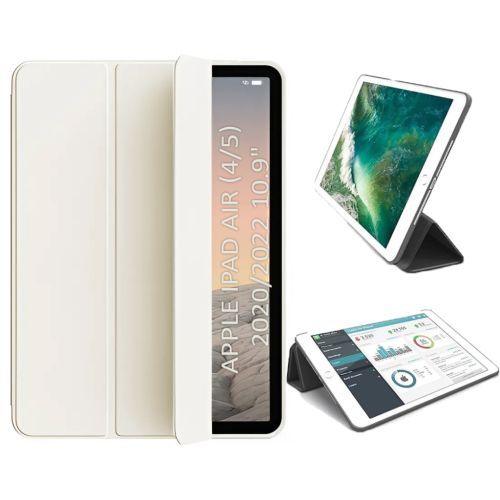 Чехол для планшета BeCover Tri Fold Soft TPU Silicone BeCover Apple iPad Air (4/5) 2020/2022 10.9 Beige (711734)