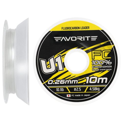 Флюорокарбон Favorite U1 FC 10m 2.5/0.26mm 10.1lb/4.58kg (1693.11.80)