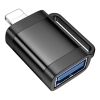 Переходник UA31A Lightning M to USB F OTG Black HOCO (6942007628082) - Изображение 2