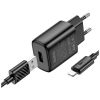 Зарядное устройство HOCO C134A Solid USB + cable USB to Lightning Black (6942007621311) - Изображение 1