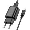 Зарядное устройство HOCO C134A Solid USB + cable USB to Lightning Black (6942007621311) - Изображение 2