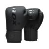 Боксерские перчатки RDX F6 Kara Matte Black 6 унцій (BGR-F6MB-6OZ) - Изображение 1