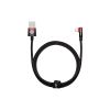 Дата кабель USB 2.0 AM to Lightning 1.0m 2.4A 90° corner black/red Baseus (CAVP000020) - Зображення 1