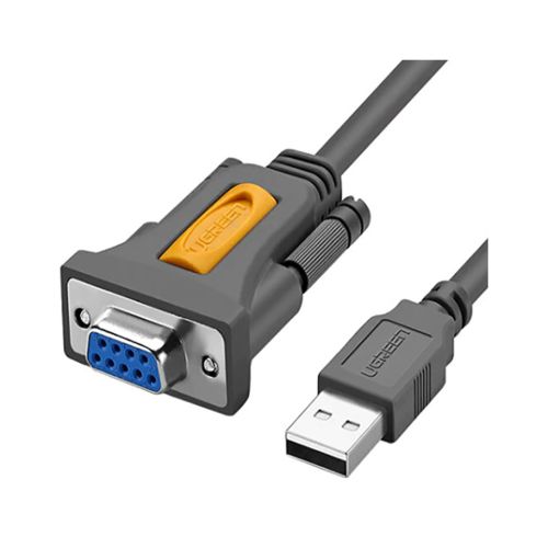 Кабель для передачі даних USB to COM F 1.5m DB9 RS-232 CR104 black Ugreen (20201)
