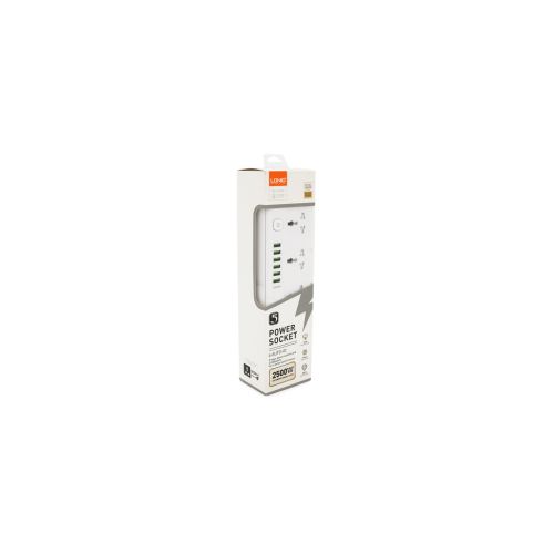 Мережевий фільтр живлення LDNIO SС5614, 5 роз, 6 USB, 2м, White (SС5614)