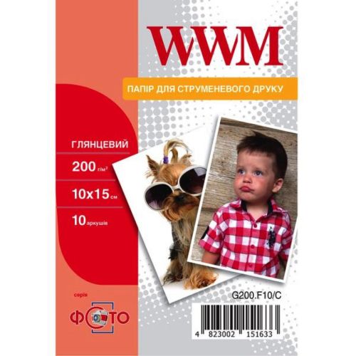 Фотобумага WWM 10x15 (G200.F10/C)