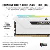 Модуль памяти для компьютера DDR4 16GB (2x8GGB) 3600 MHz Vengeance RGB Pro SL White Corsair (CMH16GX4M2D3600C18W) - Изображение 3