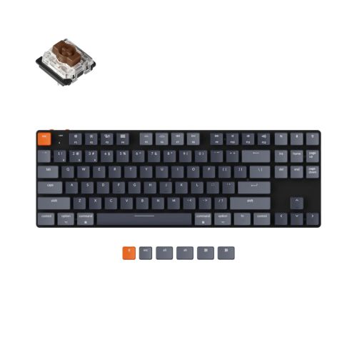 Клавиатура Keychron K1SE 87 Key Gateron Brown RGB Wireless UA Black (K1SEH3_KEYCHRON)