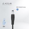 Кабель питания Piko Кабель живлення ACCLAB USB to DC, 5,5х2,5 мм, 5V, 1,5A (чорний) (1283126552823) - Изображение 2