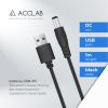 Кабель питания Piko Кабель живлення ACCLAB USB to DC, 5,5х2,5 мм, 5V, 1,5A (чорний) (1283126552823) - Изображение 3