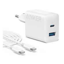 Зарядное устройство Anker PowerPort 312 - 20W USB-C USB-A + USB-C cable White (B2348G21)