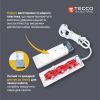 Мережевий подовжувач TECCO 3м 3 поста black (8681277843280) - Зображення 2