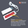 Мережевий подовжувач TECCO 3м 3 поста black (8681277843280) - Зображення 3