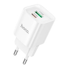 Зарядний пристрій HOCO C147A Charm 1xUSB-C PD20W + 1xUSB QC3.0 White (6942007630276) Зарядний пристрій HOCO C147A Charm 1xUSB-C PD20W + 1xUSB QC3.0 White (6942007630276)