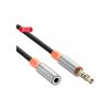 Кабель мультимедійний 3.5mm M to 3.5mm F 1.0m NB-R269A black XO (NB-R269A.black) - Зображення 1