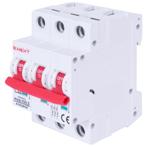 Автоматичний вимикач E.NEXT 3-п e.industrial.mcb. 40А C ( 10кА) (i0180025)