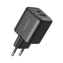 Зарядное устройство Ugreen USB + USB-C GaN 30W X516 black (65014)