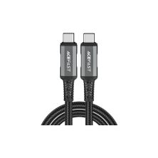 Дата кабель USB-C to USB-C 1.0m USB 4.0 240W audio/video black-grey Acefast (6974316282631)