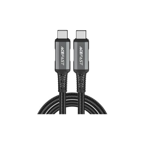 Дата кабель USB-C to USB-C 1.0m USB 4.0 240W audio/video black-grey Acefast (6974316282631)