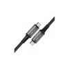 Дата кабель USB-C to USB-C 1.0m USB 4.0 240W audio/video black-grey Acefast (6974316282631) - Зображення 1